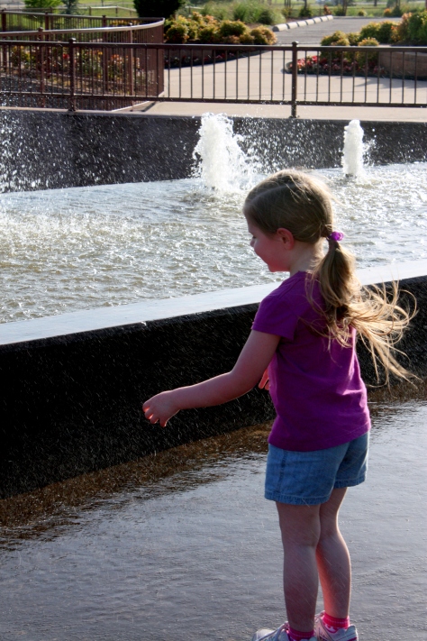 Littlest at the fountain (c2015, KB)
